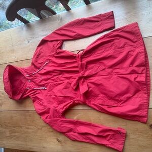 Columbia Omni-Shield Rain Jacket Women M Hooded Cinch Waist Lightweight Outdoor